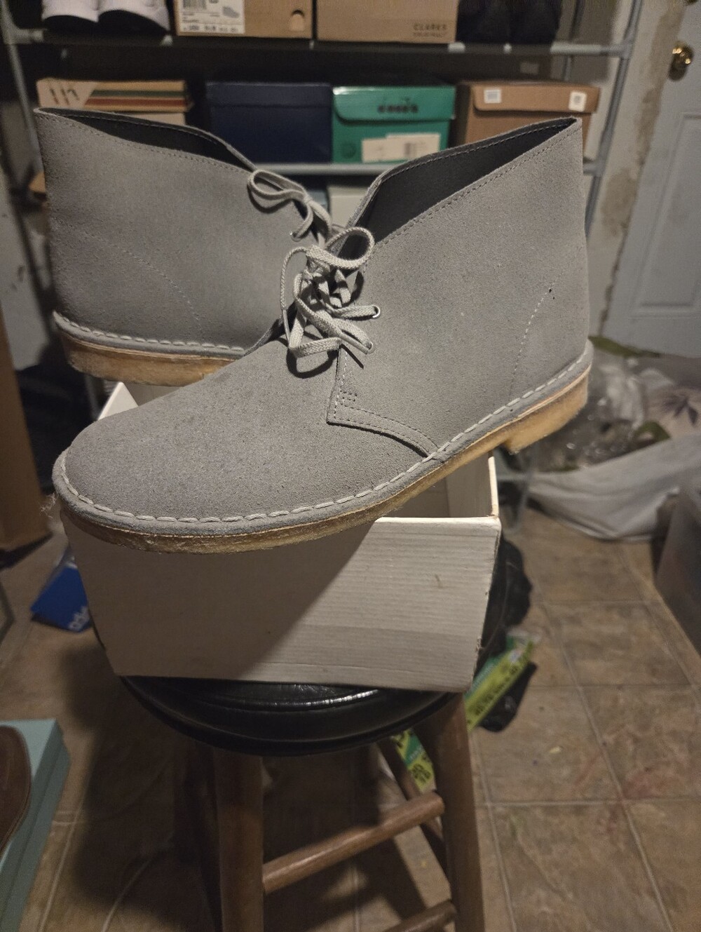 Men's Gray Suede Chukka Boots - Casual Desert Style